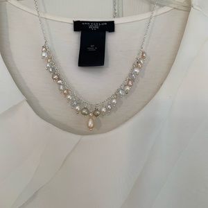 Freshwater pearl silver-plated necklace, 18”